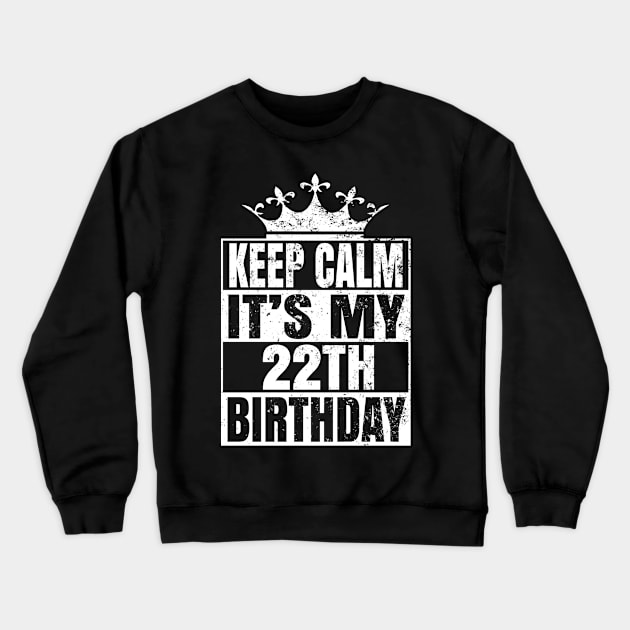 22 Years Old - 22th Birthday Vintage Retro Gift Crewneck Sweatshirt by Grabitees